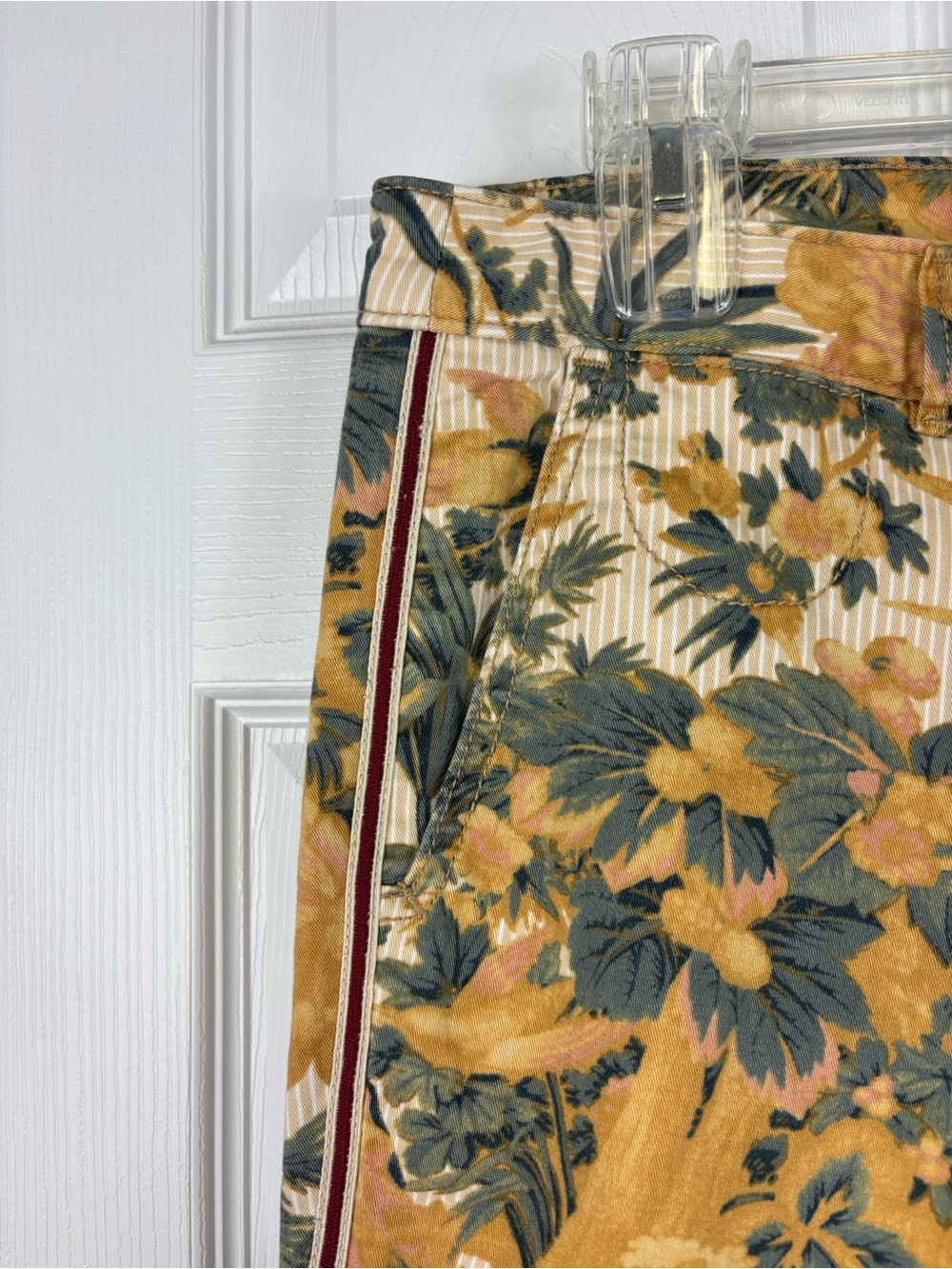 By Anthropologie relaxed bird print chino trousers sz 29 - Picture 9 of 13